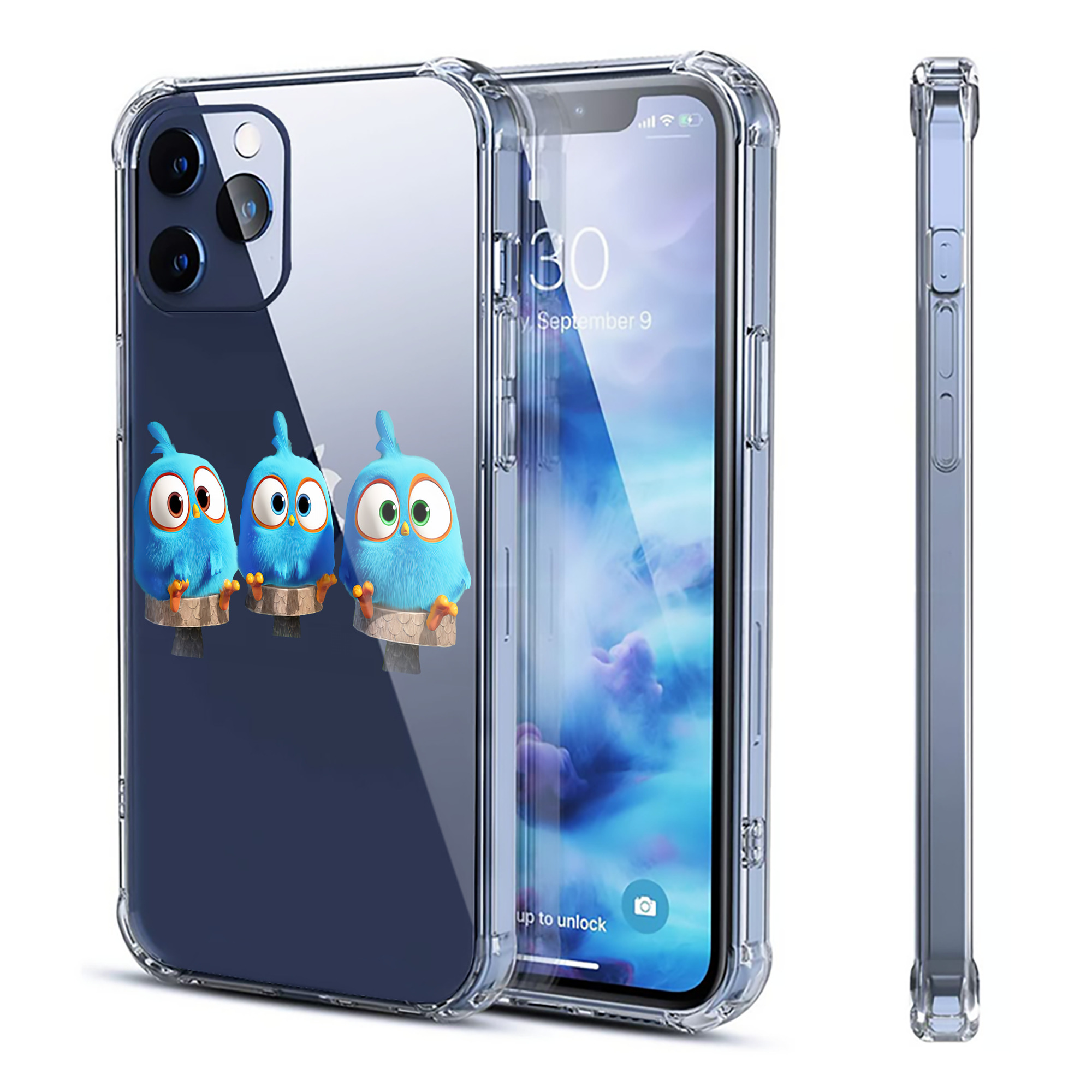 （画像用） Angry Birds アングリーバード 【iPhone 12シリーズ対応】透明スマホケース（クリアソフトケース）